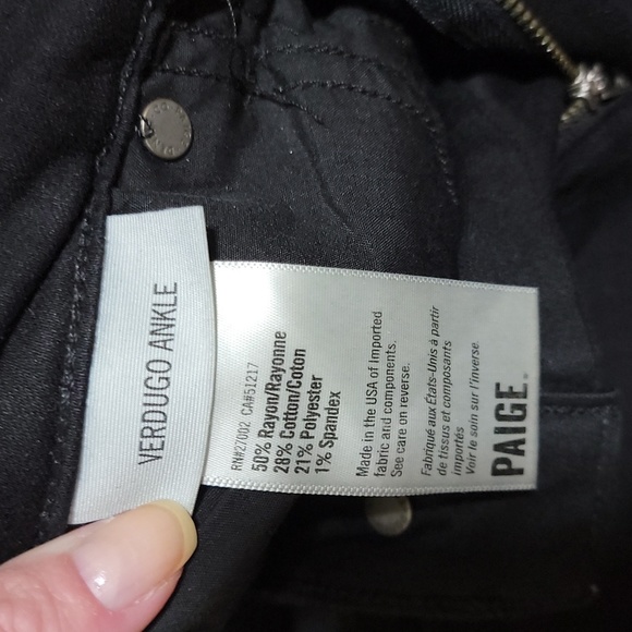 Paige Verdugo Black Distressed Jeans sz 27 - Picture 4 of 8